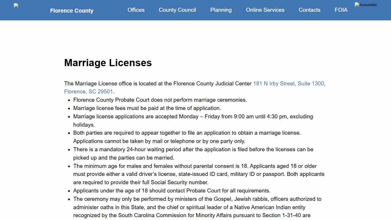 Florence County SC - Home